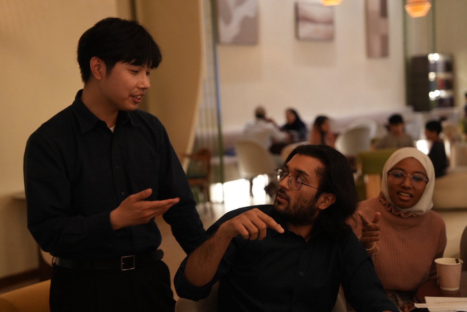 People in conversation at a Talk&Table session