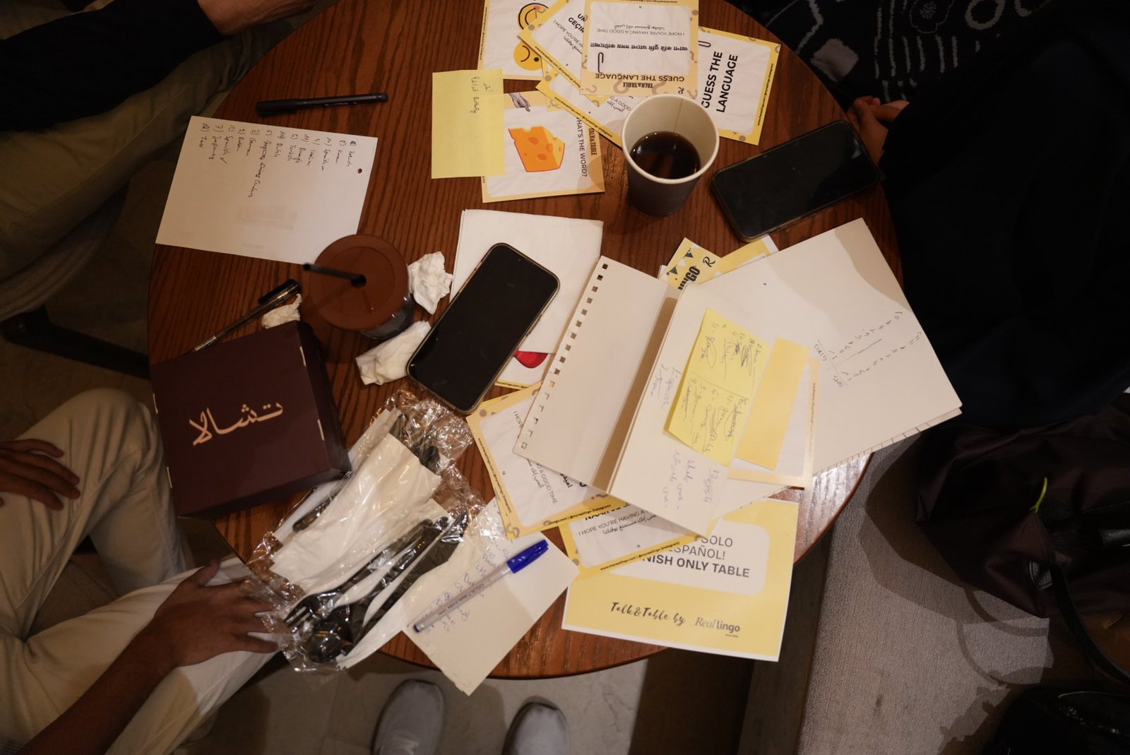 Talk&Table activity cards and materials